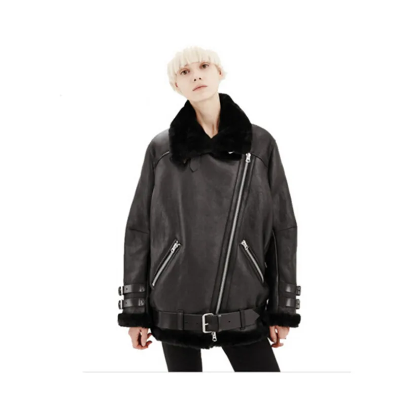 Compare Prices On Coat Faux Shearling- Online Shopping/Buy Low 2016 Women Real Rabbit Fur Faux Leather Short Suede Shearling Coats Zipper Clothing Vintage Motorcycle Jacket - Compare Prices On Coat Faux Shearling- Online Shopping/Buy Low