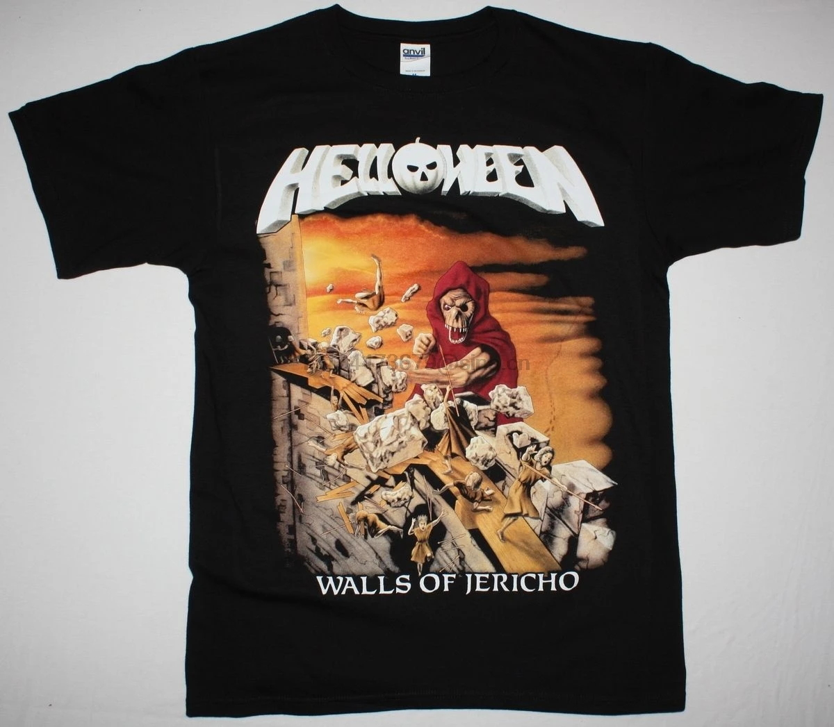 Helloween Walls Of Jericho➅ Gamma Ray Iron Saviour Rage Новая Черная футболка |