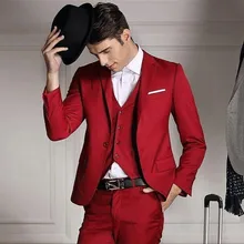 Новые/Бальные платья высокого качества красный костюм свадебный классический костюм жениха романтичный костюм бойфренда(куртка+ брюки+ жилет
