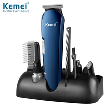Kemei 5 in 1 Rechargeable Hair Trimmer Titanium Hair Clipper Electric Shaver Beard Trimmer USB Chargeable Shaving Clippers 550