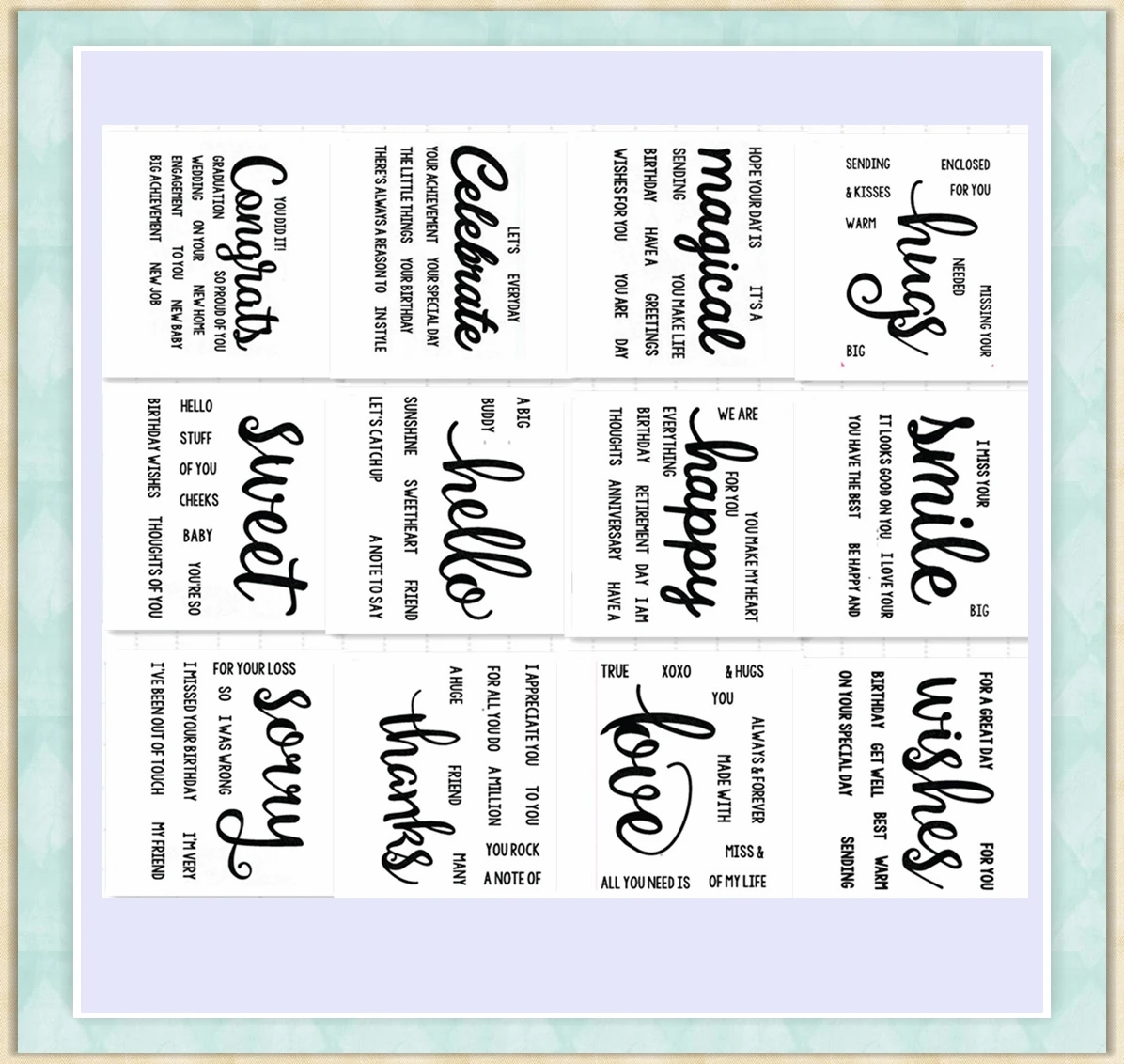 

Magical Universal Words Pattern Transparent Clear Silicone Stamp/Seal for DIY scrapbooking/photo album Decor Stencil