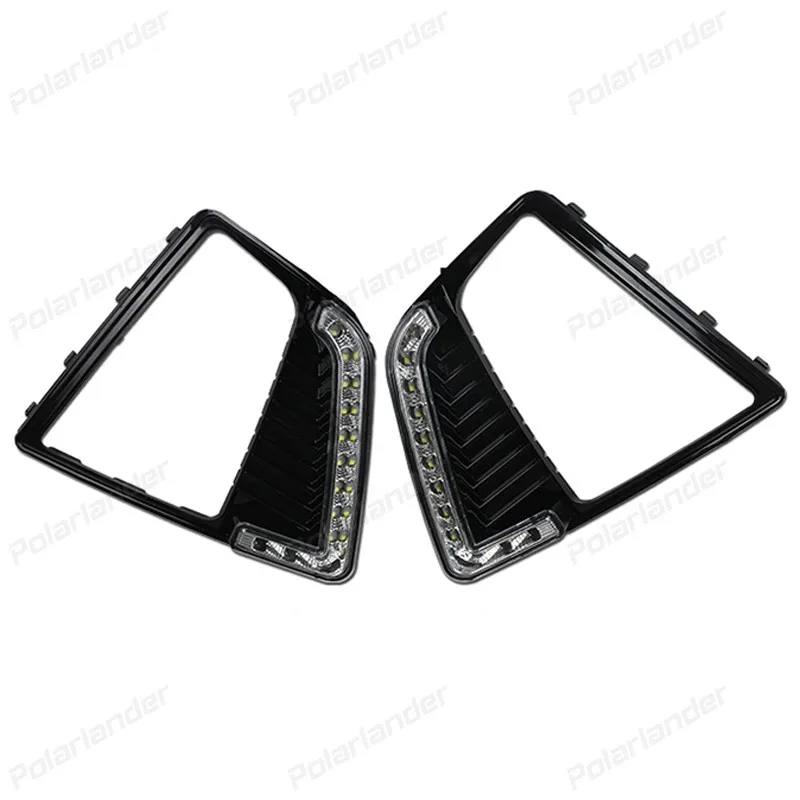 daytime running lights DRL Refit car LED with yellow turn signals light decoration accessory for H/yundai IX25 2014-2015