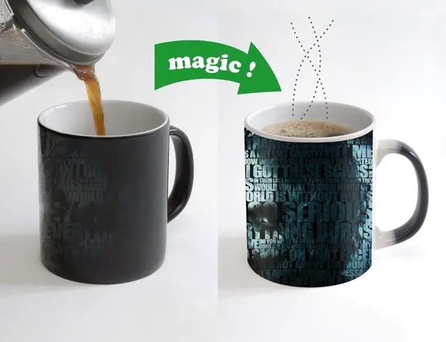 Joker In Words Coffee Mugs Changing Color Hot Reactive Disearing Joker In Words Coffee Mugs Changing Color Hot Reactive Disearing Heat Sensitive Mugen Tea Travel Microwave