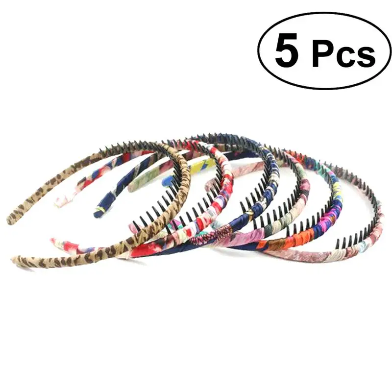Buy 5pcs Girls Hair Hoop Hairband Headband Toothed