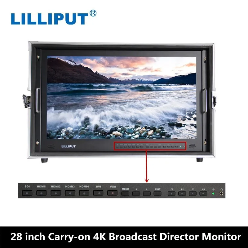 Lilliput 2" 3840x2160 широковещательный монитор 3g SDI 4 K Ultra HD монитор SDI HDMI TALLY монитор для камеры