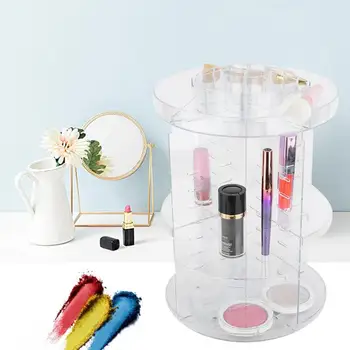 

Make Up Kit Makeup Transparent Acrylic Makeup Organizer 360 Degree Rotating Multi-Function Costemics Display Rack Makeup Tool