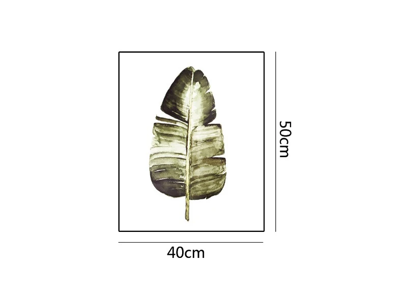 Зеленые растения на холсте печать плакат зеленый лист холст живопись настенные картины Домашний Декор#253221