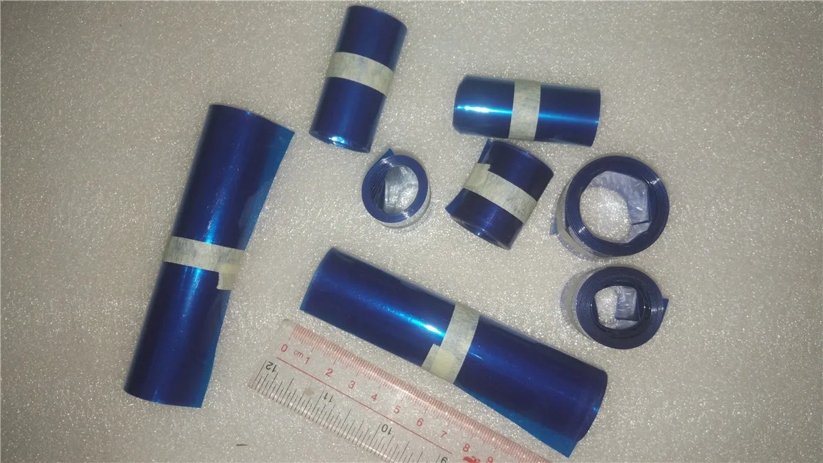 1 м прозрачный синий корпус батареи Lipo ПВХ термоусадочная трубка 18650 пленка для аккумулятора 32 50 110 мм наборы для самостоятельной сборки