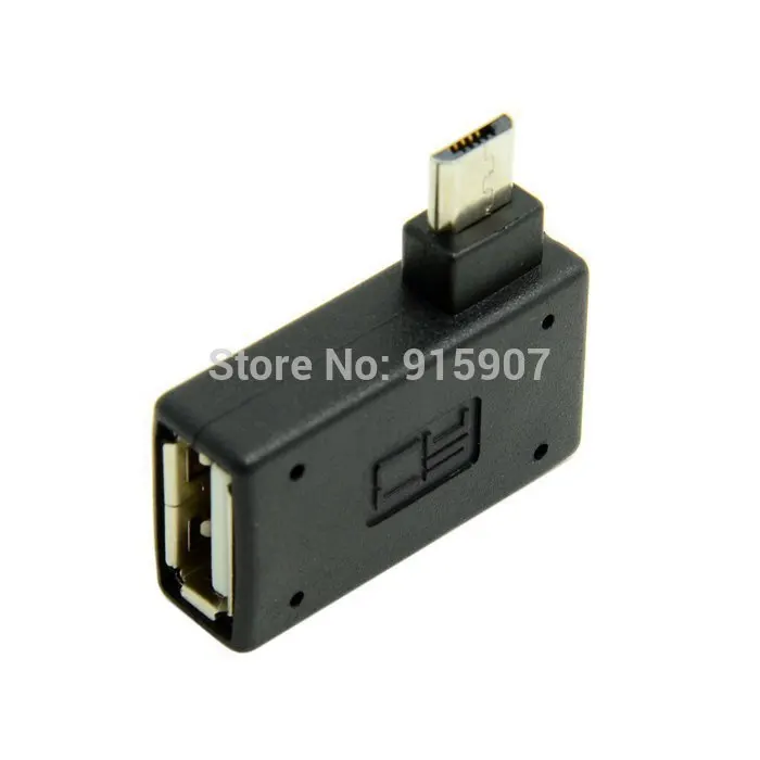 

Micro USB 2.0 OTG Host Adapter with USB Power for Galaxy S3 S4 S5 Note2 Note3 Cell Phone & Tablet 90 Degree Right Angled