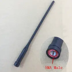 Honghuismart высокого усиления длинные телевизионные антенны SMA Мужской UHF VHF Dual Band 144/430 МГц для Wouxun KG-UV9D двухканальные рации