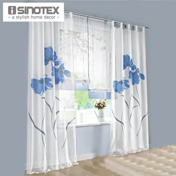 

European Style Handmade Flowers Design Window Voile Floral Curtain Sheer Screens 1 PCS/Lot