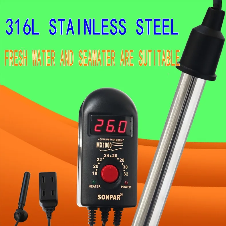 

300W Aquarium Metal External Control Stainless Steel Heating Rod Regulation Thermostat Outside Fish Tank Fresh Water And Seawate