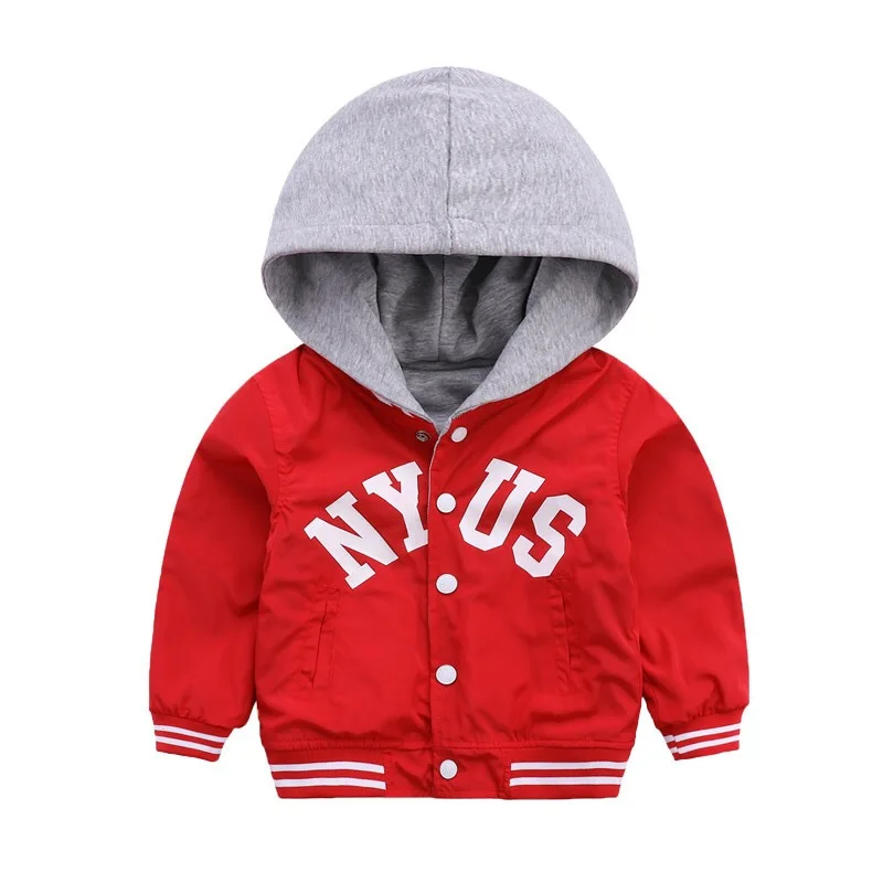 Baby Boys Coat 2019 Spring Autumn Children Hooded Jacket For Boy Printed Casual Kids Outerwear Coat Children Clothes 24M-4Years
