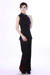 Китайские традиционные Топы корректирующие Для женщин Кружево рубашка без рукавов Размеры: S-2XL