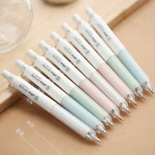 1pcs 0.7mm 0.5mm Simple student automatic pencil high quality Press type movable pencil belt protective sleeve cute