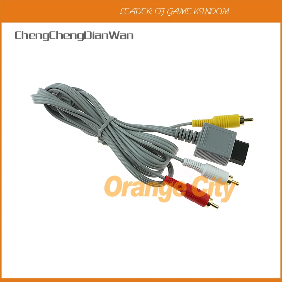 5 Pz 1.8M 6Ft Grigio Audio Video Av Composite 3 Rca Cavo Dorato Connettore Cavo Per Console Nintendo Wii