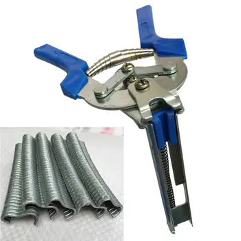 

1pc Hog Ring Plier Tool and 600pcs M Clips Chicken Mesh Cage Wire Fencing C