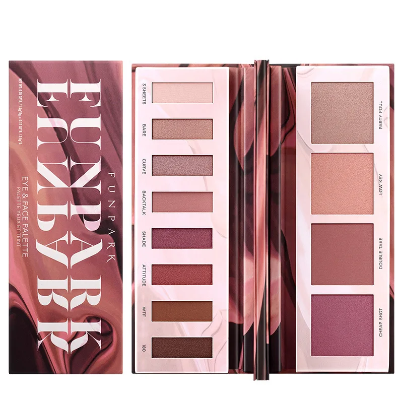 

Brand Eye Makeup Nude Color Eye Shadow Palette 12 Color Matte Eye Shadow Disc Sequins Powder Flash Eye Shadow Mineral Powder