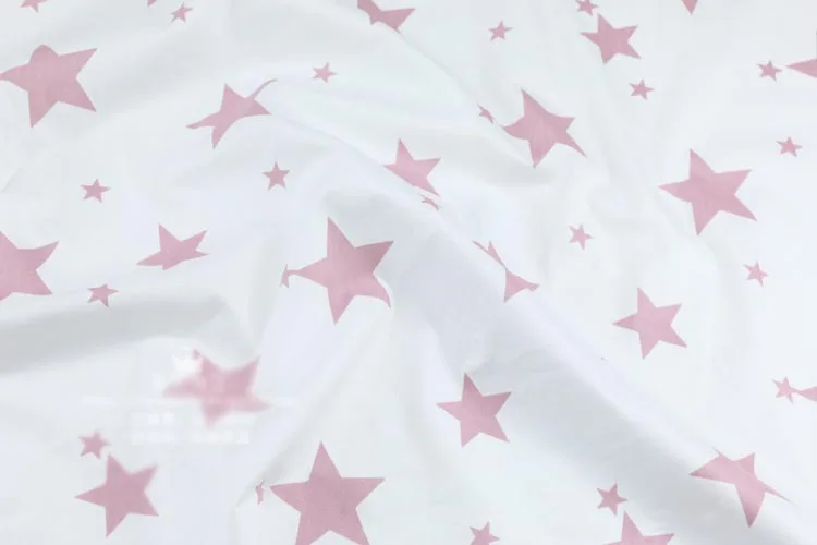 Хлопковая ткань для шитья своими руками, для детской кроватки, постельные принадлежности, декор для одежды tecido tissus, материал: олень, принт со звездами, 50x50 см/50x160 см