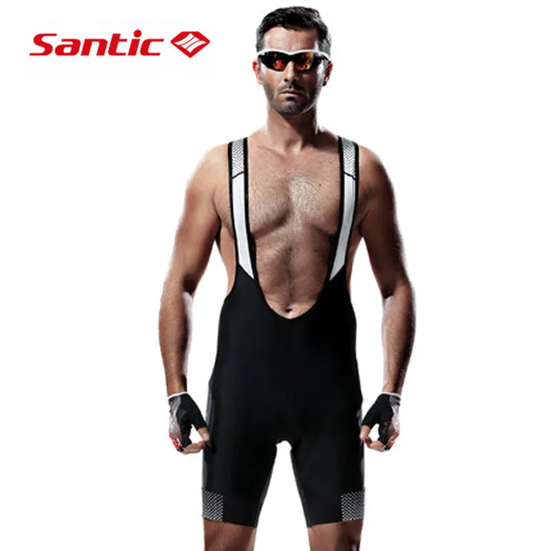 

SANTIC Cycling Bib Shorts Men's Tights Culotes Cycling Shorts Short With Pad Cycling Equipment Coolmax Pro Triathlon Bike Shorts
