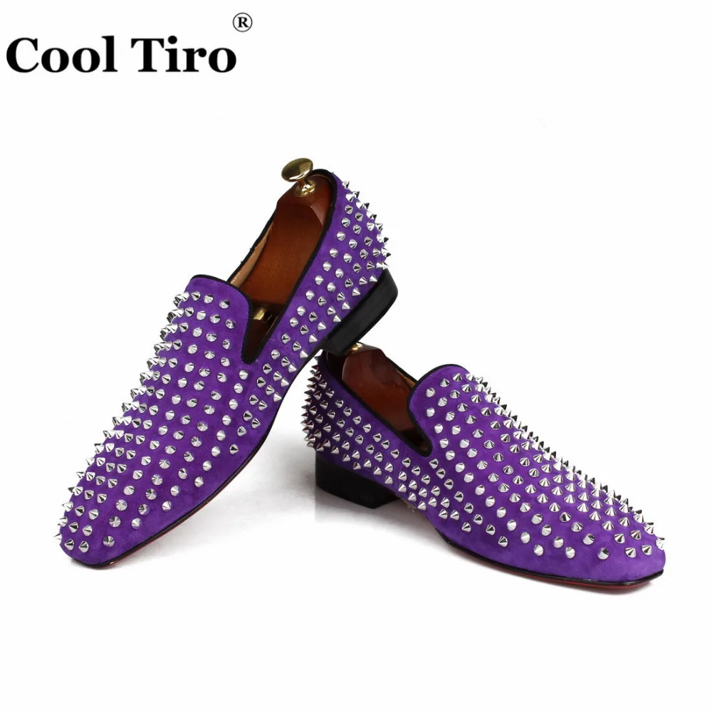 spikes Loafers purple suede  (5)