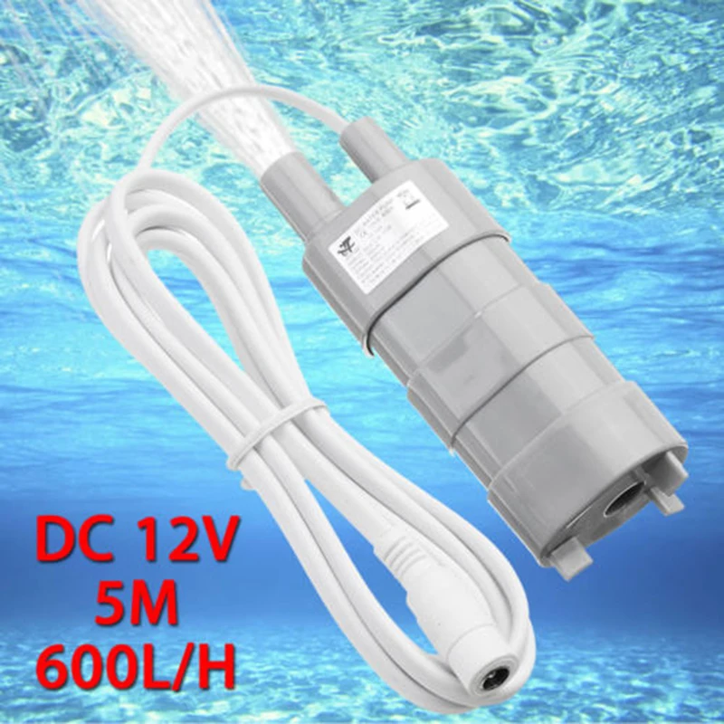 

Fish Plastic Water Pump 600L/H Submersible 5M JT550 TE485 LJ 10.6x3.8x3.3cm 4x1.5x1.3 inch Brushless 2018 Newest