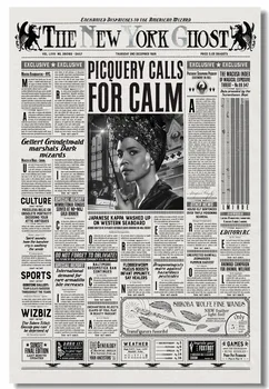 

Custom Canvas Wall Decor Fantastic Beasts Poster Magic Newspaper The New York Ghost Wall Stickers Carmen Ejogo Wallpaper #2909#