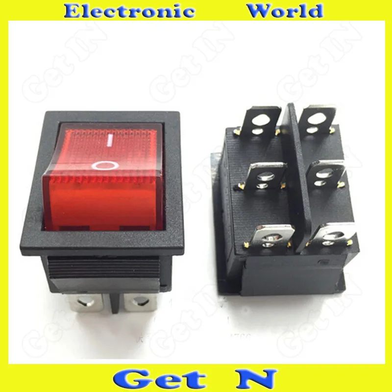 

50pcs Rocker Switches KCD4 6Pins 2Files Small Rocker Switches Push Button Switches 2*3Pins