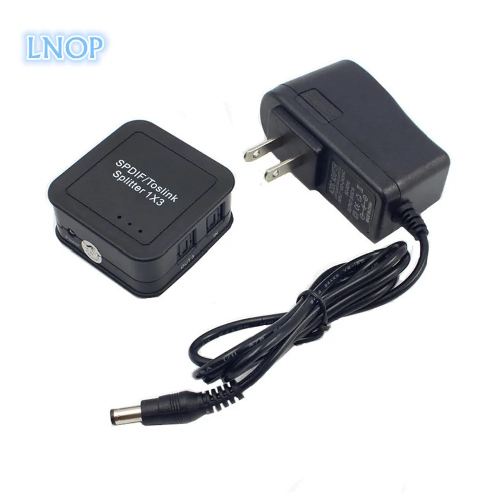 LNOP Portable Mini SPDIF TOSLINK Fiber Divider Digital