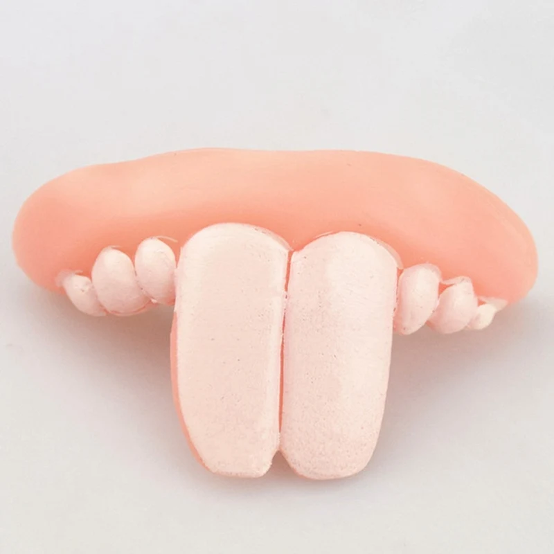 2Pcs/Pack New Style Funny Fake Denture Teeth Halloween Decor Prop Trick