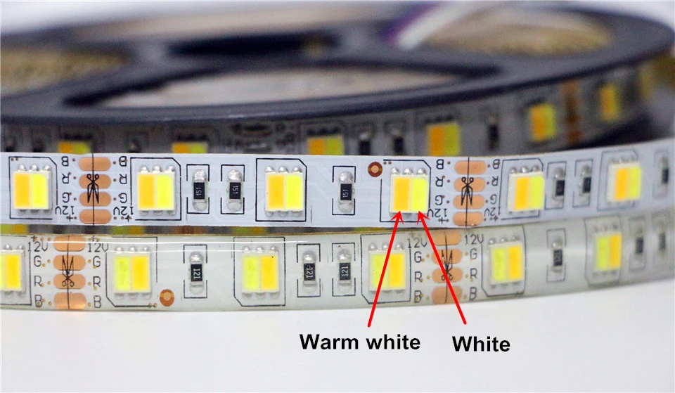 SMD 5050 двойной цвет 2 в 1 Светодиодная лента 12 в 5 м 60 Светодиодный s/M CCT Регулировка гибкой светодиодный ленты 5025 холодный белый+ теплый белый светодиодный светильник лента
