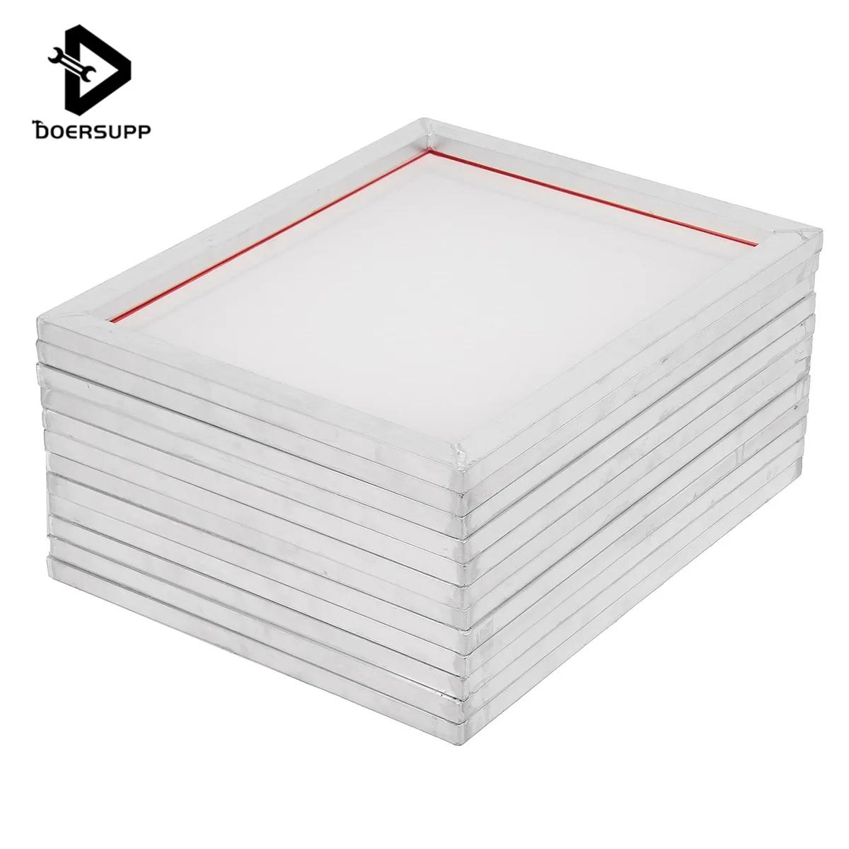 

Doersupp 12 pcs/Set 38x48cm Aluminum Alloy Silver Frame With 110M Mesh Silk Screen Printing Silk Screen Printing Press Screen