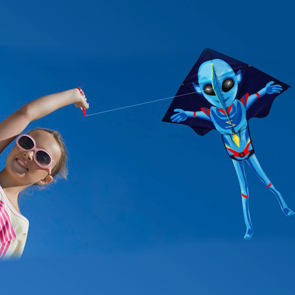 Новые 55 дюймов X 37 дюймов кайт для детей и взрослых легко летать кайт с ручкой строки Семья спортивная игрушка для игр на открытом воздухе Для детей воздушные листовые змеи