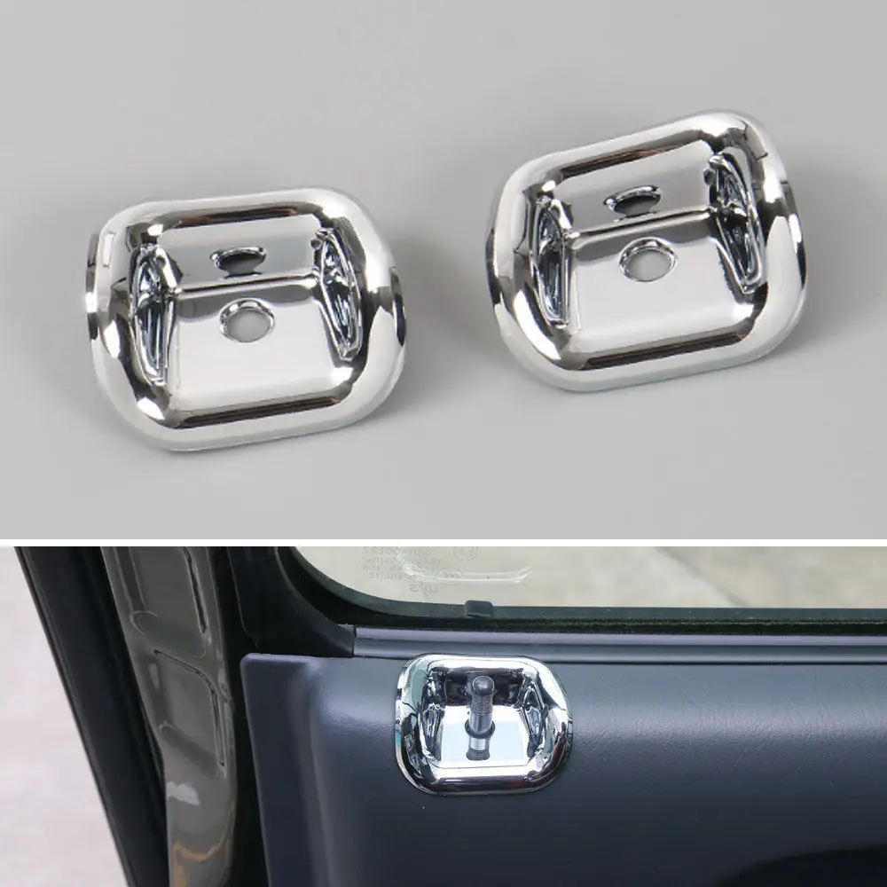 

Chrome ABS Car Door Lock Pin Knob Button Cover Trim Interior Mouldings Sticker For Jimny 2007-15 Car Styling Accessories