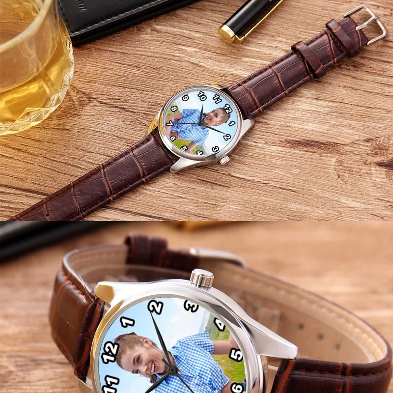 A4730 пользовательские фото часы "сделай сам" Водонепроницаемый унисекс для мужчин женщин любителей положить свой собственный образ персонализированный подарок на день рождения