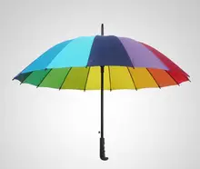 Rainbow Golf Fishing Umbrella Unisex Parasol Wedding Party Favors gift Sunny and Rainy Umbrellas 16k Windproof drop shipping