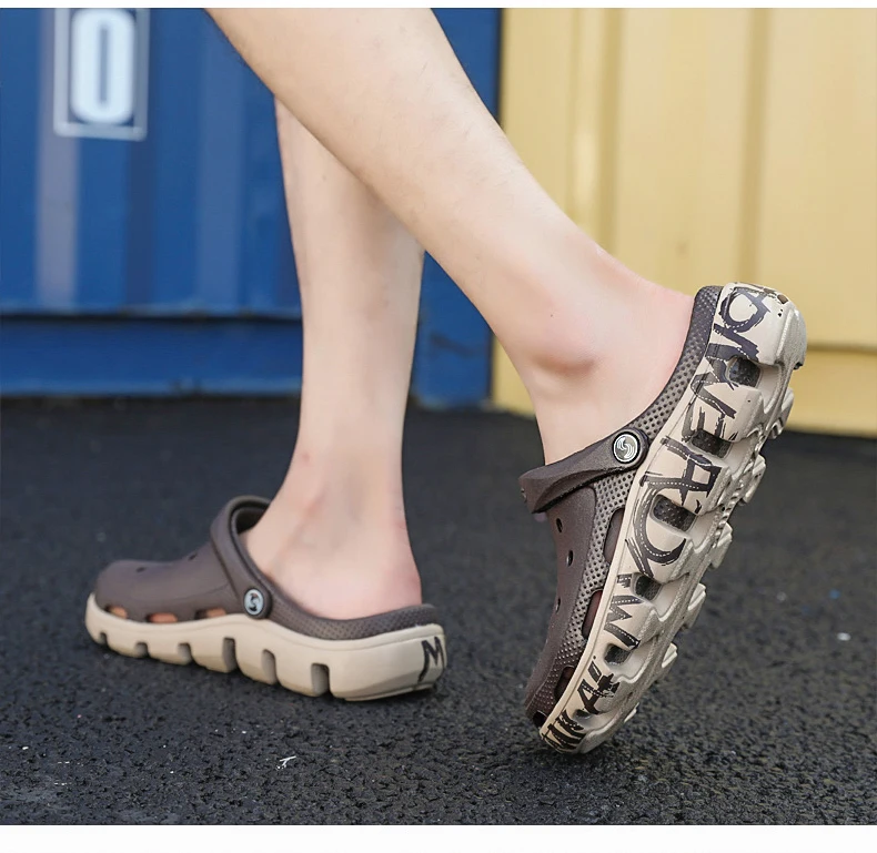 SERENE Brand Croc Summer Casual Sandals New Man Aqua Clog Slipper Hot Male Band Sandalias Swimming Shoe Ocean Beach Garden Shoes (18)
