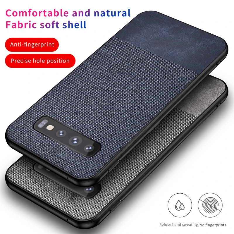 Чехол для Samsung Galaxy S10 Plus Мягкая тканевая текстура удобная защитная задняя крышка