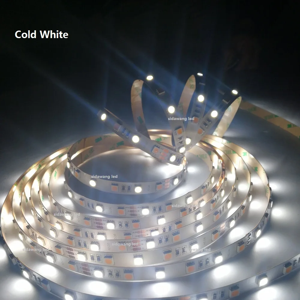 Ультратонкое естественное освещение CRI> 95+ Ra 5 м IP20 не из водонепроницаемого материала 5050SMD 60Led/M CCT Светодиодная лента, белый/теплый белый регулируемая светодиодная лампа DC12V супер яркий
