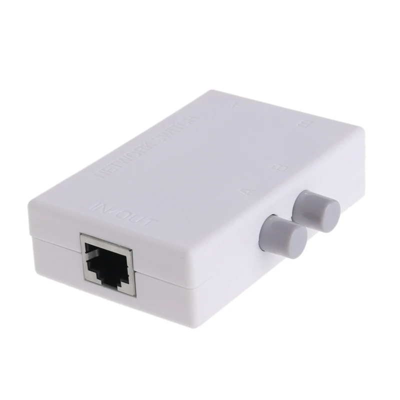 JINSHENGDA сетевые концентраторы Mini Dual 2 Way 2 порта RJ45 сетевой ручной AB распределительный переключатель коробка адаптер концентратор