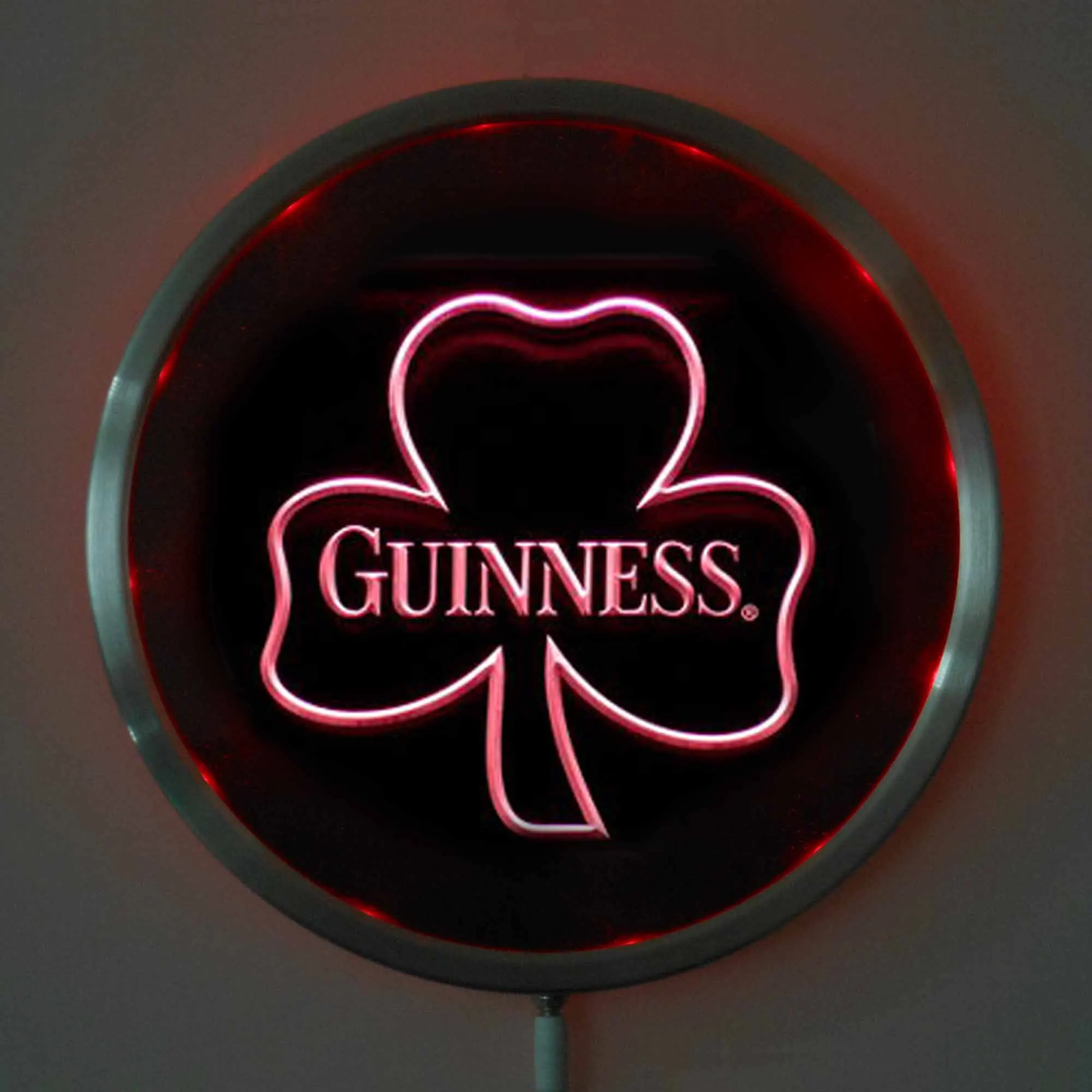 Rs-0018 Guinness Shamrock светодиодный Неоновые Круглые знаки 25 см/10 дюймов-Бар знак с RGB многоцветной функцией дистанционного беспроводного управления