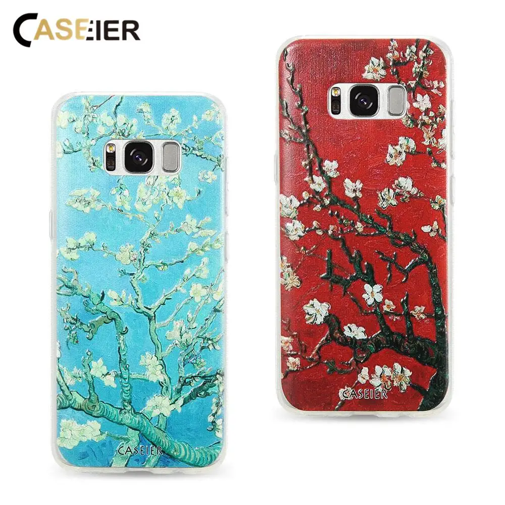 Caseier Ван Гог роспись чехла для телефона Samsung Galaxy S6 S7 Edge S8 Plus мягкий силиконовый