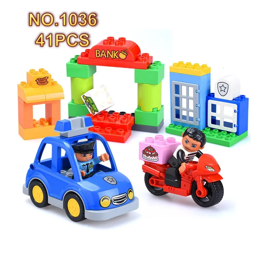 

41PCS City Policecar Thief Figures Police Building Blocks Educational Assemble Bricks Toys For Kid
