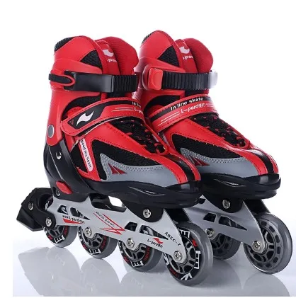 Скейтборд для взрослых детей Регулируемая художественная обувь для роликов, скейтборда хорошего качества катания на коньках спортивная обувь - Цвет: L