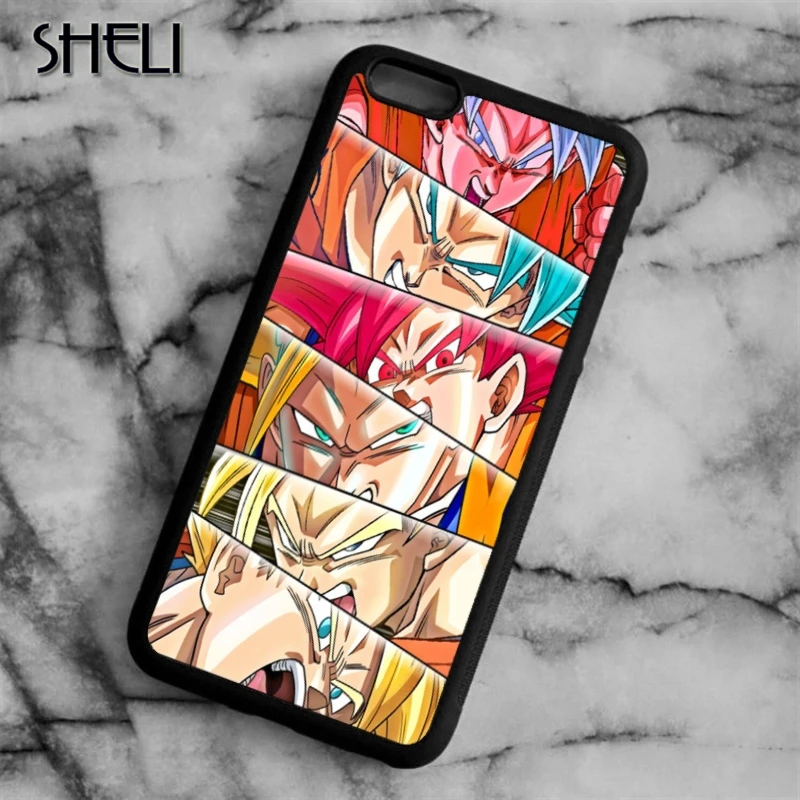 SHELI DBZ Dragon Ball Z Goku Gohan Vegeta Phone Case For iPhone 5 6 6s 7 8 plus 11 pro X XR XS max Samsung S7 edge S8 S9 S10 |
