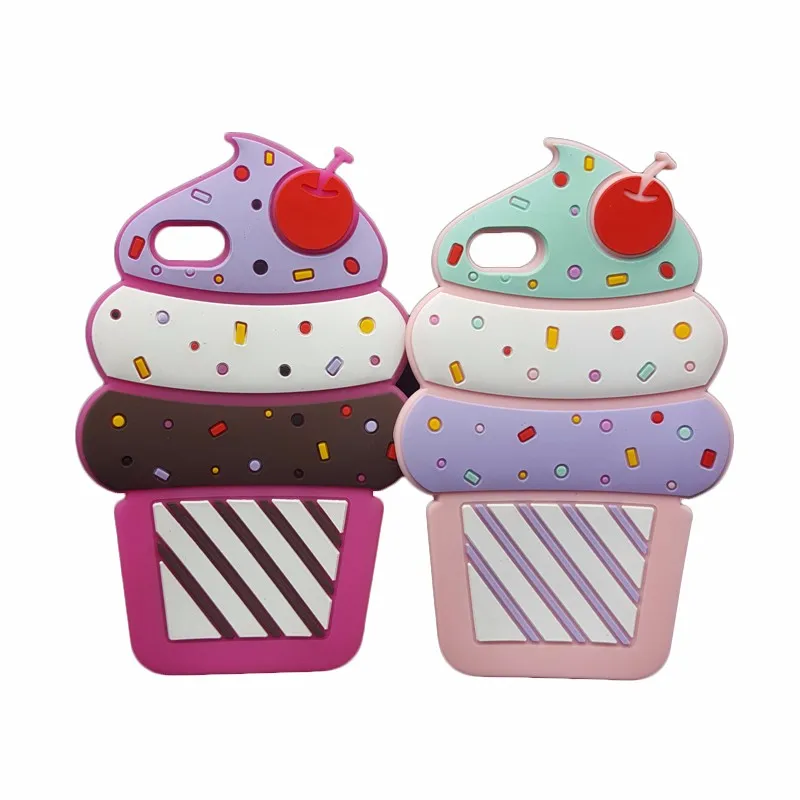 3D Cartoon Ice Cream Soft Silicone Case For iPhone 5s SE 6 6s 7 8 plus X XS MAX XR Back Cover New Christmas Halloween Gift |