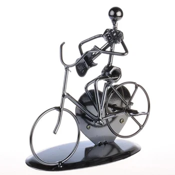 

Modern Retro Iron Bicycle Band Music Box Ornaments Miniature Creative Creative Home Decor Crafts Iron Man Bicycle Gift Music Box