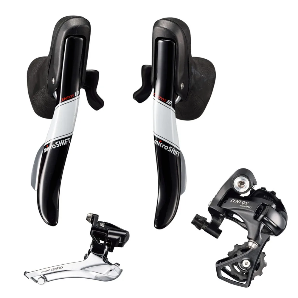 

microSHIFT CENTOS 2X10 Speed Group Set Dual control Lever Derailleur Inner Route Cable Compatible for Shimano Tiagra 4700