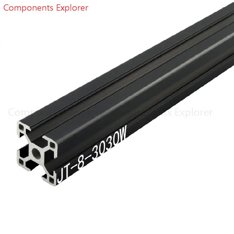

Arbitrary Cutting 1000mm 3030W Black Aluminum Extrusion Profile,Black Color.