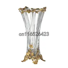 Высококачественный декоративные вазы дом украшение творческого ремесла стекла инкрустированные Медная Ваза подарок на новоселье